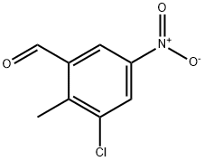 Benzaldehyde, 3-chloro-2-methyl-5-nitro- Struktur