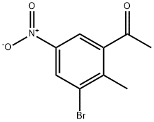 Ethanone, 1-(3-bromo-2-methyl-5-nitrophenyl)- Struktur