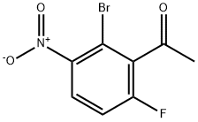 1-(2-Bromo-6-fluoro-3-nitro-phenyl)-ethanone Struktur