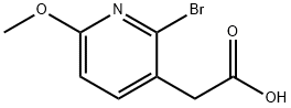 3-Pyridineacetic acid, 2-bromo-6-methoxy- Struktur