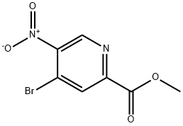 2-Pyridinecarboxylic acid, 4-bromo-5-nitro-, methyl ester Struktur