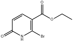 3-Pyridinecarboxylic acid, 2-bromo-1,6-dihydro-6-oxo-, ethyl ester Struktur