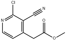 4-Pyridineacetic acid, 2-chloro-3-cyano-, methyl ester Struktur