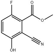 Benzoic acid, 2-cyano-6-fluoro-3-hydroxy-, methyl ester Struktur