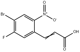 4-Bromo-5-fluoro-2-nitrocinnamic acid Struktur