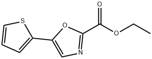 2-Oxazolecarboxylic acid, 5-(2-thienyl)-, ethyl ester Struktur