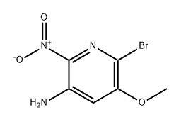 3-Pyridinamine, 6-bromo-5-methoxy-2-nitro- Struktur