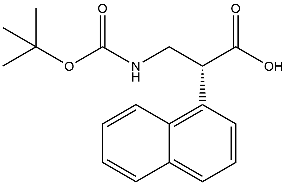 (αR)-α-[[[(1,1-Dimethylethoxy)carbonyl]amino]methyl]-1-naphthaleneacetic acid Struktur