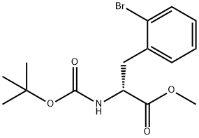 methyl (R)-3-(2-bromophenyl)-2-((tert-butoxycarbonyl)amino)propanoate Struktur