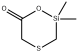 1-Oxa-4-thia-2-silacyclohexan-6-one, 2,2-dimethyl- Struktur