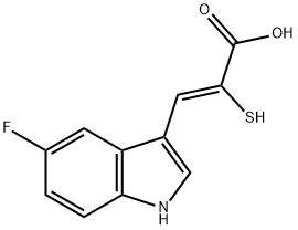 2-Propenoic acid, 3-(5-fluoro-1H-indol-3-yl)-2-mercapto-, (Z)- (9CI) Struktur