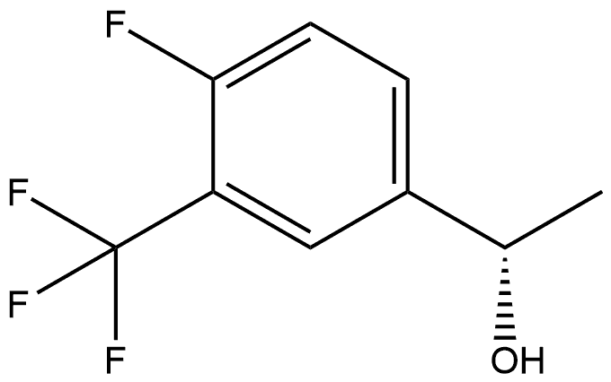 Benzenemethanol, 4-fluoro-α-methyl-3-(trifluoromethyl)-, (αS)- Struktur