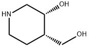 4-Piperidinemethanol, 3-hydroxy-, (3R,4S)- Struktur