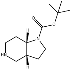 1H-Pyrrolo[3,2-c]pyridine-1-carboxylic acid, octahydro-, 1,1-dimethylethyl ester, (3aR,7aS)- Struktur