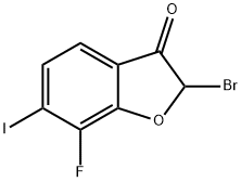 2-Bromo-7-fluoro-6-iodobenzo[b]furan-3(2H)-one Structure