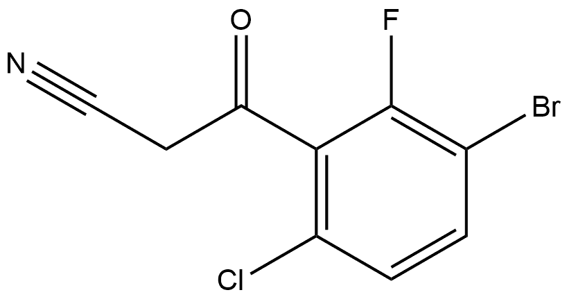 3-Bromo-6-chloro-2-fluorobenzoylacetonitrile Struktur