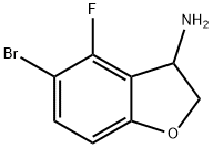 5-Bromo-4-fluoro-2,3-dihydro-1-benzofuran-3-amine Struktur