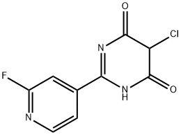 5-Chloro-2-(2-fluoropyridin-4-yl)pyrimidine-4,6(1H,5H)-dione Struktur