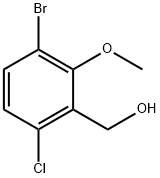 3-Bromo-6-chloro-2-methoxybenzyl alcohol Struktur