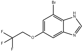 4-Bromo-6-(2,2,2-trifluoroethoxy)-1H-benzimidazole Struktur