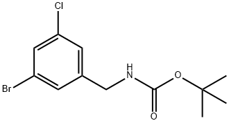 tert-Butyl 3-bromo-5-chlorobenzylcarbamate Struktur