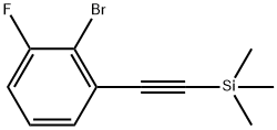 2-Bromo-3-fluorophenylacetylene, TMS protected Struktur