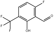 6-Fluoro-2-hydroxy-3-(trifluoromethyl)benzaldehyde Struktur