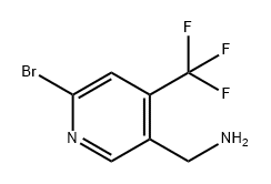 3-Pyridinemethanamine, 6-bromo-4-(trifluoromethyl)- Struktur