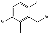 3-Bromo-6-fluoro-2-iodobenzyl bromide Struktur