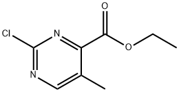 4-Pyrimidinecarboxylic acid, 2-chloro-5-methyl-, ethyl ester Struktur