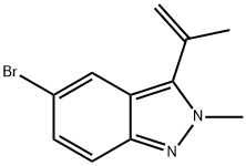 5-Bromo-2-methyl-3-(1-methylethenyl)-2H-indazole Struktur