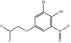 2-Bromo-4-(2,2-difluoroethoxy)-6-nitrophenol Struktur