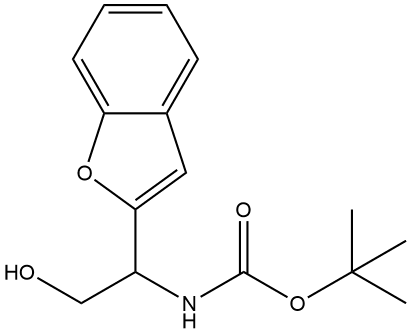 tert-butyl (1-(benzofuran-2-yl)-2-hydroxyethyl)carbamate Struktur