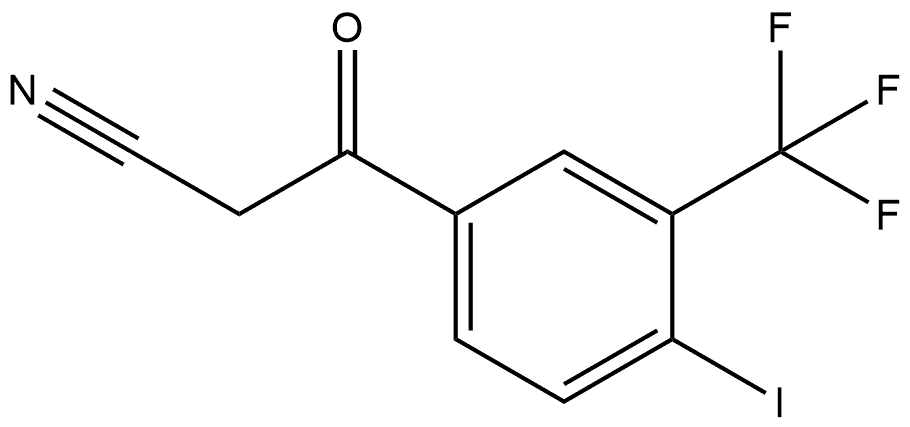 4-Iodo-3-(trifluoromethyl)benzoylacetonitrile Struktur