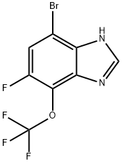 7-Bromo-5-fluoro-4-(trifluoromethoxy)-1H-benzimidazole Struktur