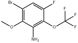 2-Amino-6-bromo-4-fluoro-3-(trifluoromethoxy)anisole Struktur