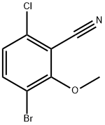 3-Bromo-6-chloro-2-methoxybenzonitrile Struktur