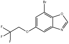 7-Bromo-5-(2,2,2-trifluoroethoxy)-1,3-benzoxazole Struktur