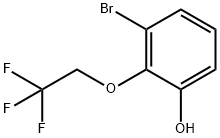 3-Bromo-2-(2,2,2-trifluoroethoxy)phenol Struktur