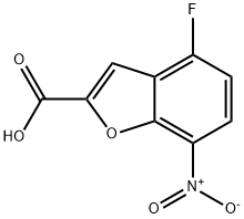 4-Fluoro-7-nitrobenzo[b]furan-2-carboxylic acid Struktur