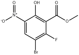 Methyl 3-bromo-2-fluoro-6-hydroxy-5-nitrobenzoate Struktur