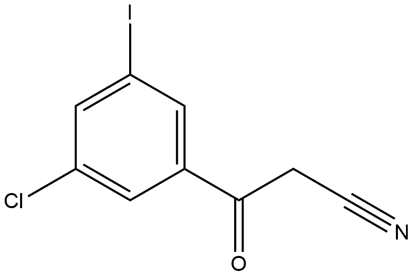 3-Chloro-5-iodobenzoylacetonitrile Struktur