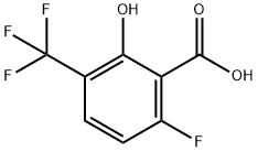 6-Fluoro-2-hydroxy-3-(trifluoromethyl)benzoic acid Struktur