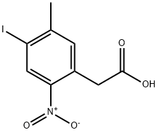 4-Iodo-5-methyl-2-nitrophenylacetic acid Struktur