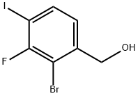 2-Bromo-3-fluoro-4-iodobenzyl alcohol Struktur