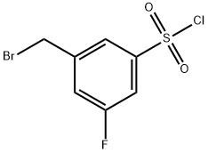 3-(Bromomethyl)-5-fluorobenzenesulphonyl chloride Struktur