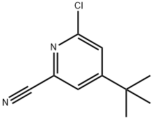 2-Pyridinecarbonitrile, 6-chloro-4-(1,1-dimethylethyl)- Structure