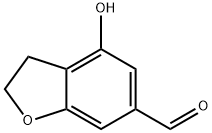 6-Benzofurancarboxaldehyde, 2,3-dihydro-4-hydroxy- Struktur