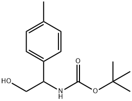 tert-butyl N-[2-hydroxy-1-(4-methylphenyl)ethyl]carbamate Struktur