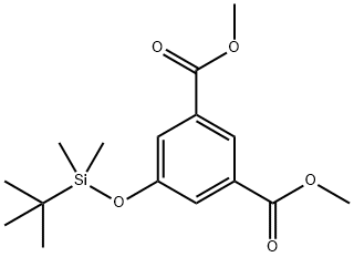 1,3-Benzenedicarboxylic acid, 5-[[(1,1-dimethylethyl)dimethylsilyl]oxy]-, 1,3-dimethyl ester Struktur